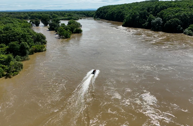 Спад воды начинается на реках Приморья