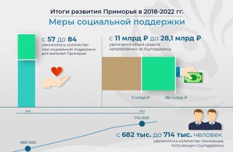 Почти до 30 миллиардов рублей вырос объем соцподдержки жителей Приморья за 5 лет. ОБЗОР